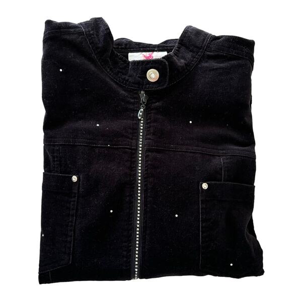 Quacker Factory Jacket Women's Size XL Wale Corduroy Rhinestone Full Zip Casual - Picture 3 of 11